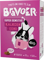Bravoer Krokant Super Sensitive Kalkoen & Eend 4 kg