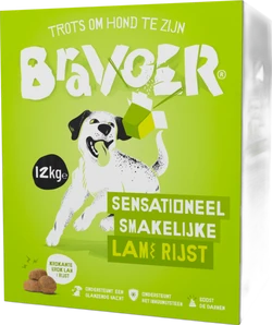 Bravoer Krokant Sensationeel Smakelijke Lam & Rijst 12 kg