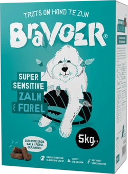 Bravoer Geperst Super Sensitive Zalm & Forel 5 kg