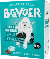 Bravoer Geperst Super Sensitive Zalm & Forel 15 kg