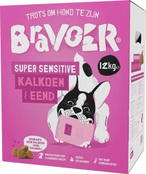 Bravoer Krokant Super Sensitive Kalkoen & Eend 12 kg