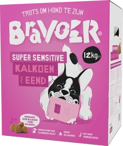 Bravoer Krokant Super Sensitive Kalkoen & Eend 12 kg