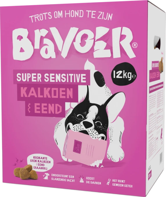 Bravoer Krokant Super Sensitive Kalkoen & Eend 4 kg