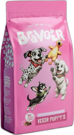 Bravoer Geperst Buitengewoon Ondeugend Puppy 3 kg
