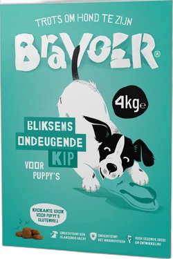 Bravoer Krokant Bliksems Ondeugende Kip Puppy 4 kg