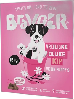 Bravoer Geperst Vrolijke Olijke Kip Puppy 15 kg