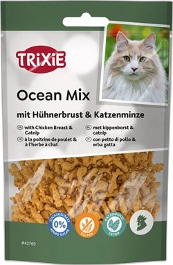 Trixie Kattensnacks Ocean Mix Kip & Catnip 50 gram