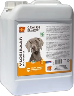 BF Petfood Supplementen Hond Vloeibaar Schapenvet met Zalmolie 5 liter