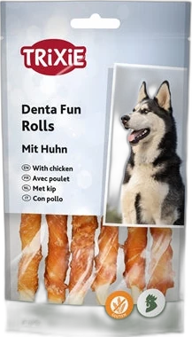 Trixie Denta Fun Chewing Rolls Kip 70 gram Trixie Denta Fun Chewing Rolls Kip 70 gram