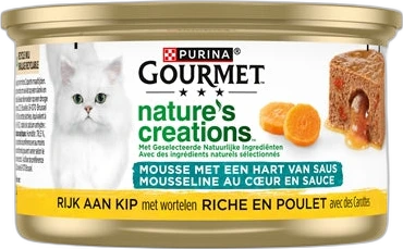 Gourmet Nature's Creations Hart van Saus Kip 85 gram