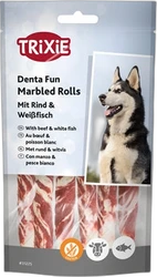 Trixie Denta Fun Marbled Rolls Rund & Witvis 70 gram Trixie Denta Fun Marbled Rolls Rund & Witvis 70 gram