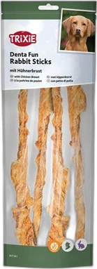 Trixie Denta Fun Rabbit Sticks Kip 100 gram Trixie Denta Fun Rabbit Sticks Kip 100 gram