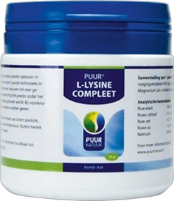 Puur Natuur Supplementen Hond & Kat L-Lysine Compleet 50 gram