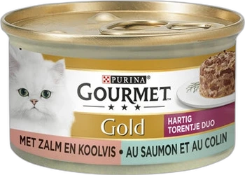 Gourmet Gold Hartig Torentje Duo Zalm & Koolvis 85 gram Gourmet Gold Hartig Torentje Duo Zalm & Koolvis 85 gram