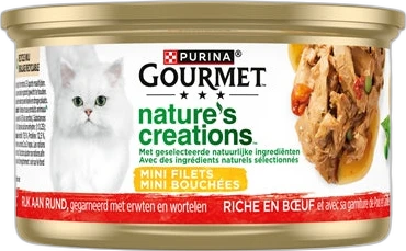 Gourmet Nature's Creations Mini Filets Rund 85 gram Gourmet Nature's Creations Mini Filets Rund 85 gram