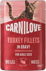 Carnilove Kat Natvoer Kalkoenfilets in Gravy 85 gram