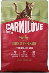 Carnilove Kat Active Sterilised Eend & Fazant 400 gram Carnilove Kat Active Sterilised Eend & Fazant 400 gram