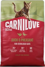 Carnilove Kat Active Sterilised Eend & Fazant 6 kg