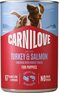 Carnilove Hond Natvoer Puppy Kalkoen & Zalm 400 gram