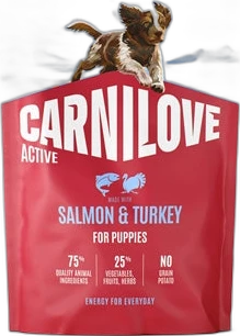 Carnilove Hond Active Puppy Zalm & Kalkoen 1,5 kg