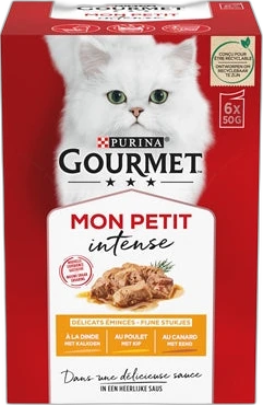 Gourmet Mon Petit Intense Gevogelte 6x50 gram