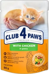Club 4 Paws Kat Premium Kitten Kip in Gravy 80 gram