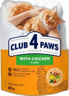 Club 4 Paws Kat Premium Adult Kip in Gelei 85 gram