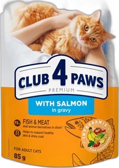 Club 4 Paws Kat Premium Adult Zalm in Saus 85 gram