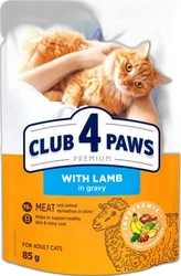 Club 4 Paws Kat Premium Adult Lam in Saus 85 gram