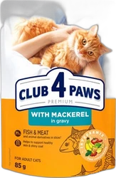 Club 4 Paws Kat Premium Adult Makreel in Saus 85 gram