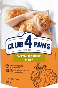 Club 4 Paws Kat Premium Adult Konijn in Gelei 85 gram