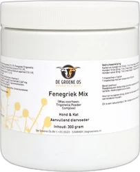 De Groene Os Supplementen Hond & Kat Fenegriek Mix 300 gram