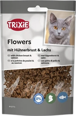 Trixie Kattensnacks Flowers Kip & Zalm 50 gram