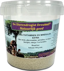 De Dierendrogist Supplementen Hond Multivitaminen en Mineralen Extra 350 gram De Dierendrogist Supplementen Hond Multivitaminen en Mineralen Extra 350 gram