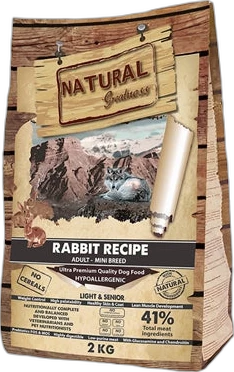 Natural Greatness Hond Droogvoer Rabbit Senior & Light Mini 2 kg