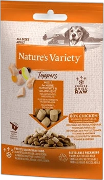 Nature's Variety Hondensnacks Freeze Dried Toppers Kip 15 gram