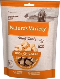 Nature's Variety Hondensnacks Freeze Dried Chunks Kip 50 gram