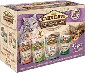 Carnilove Kat Natvoer Wild-Origin Fillets Multipack 12x85 gram Carnilove Kat Natvoer Wild-Origin Fillets Multipack 12x85 gram