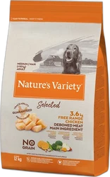 Nature's Variety Hond Selected Adult Medium Kip 12 kg