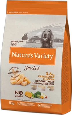 Nature's Variety Hond Selected Adult Medium Kip 12 kg