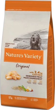 Nature's Variety Hond Original Adult Medium-Maxi Kip 12 kg