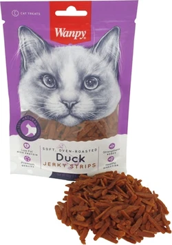 Wanpy Kattensnacks Soft Jerky Strips Eend 80 gram