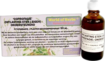 De Dierendrogist Supplementen Hond World of Herbs Coprofagie 50 ml