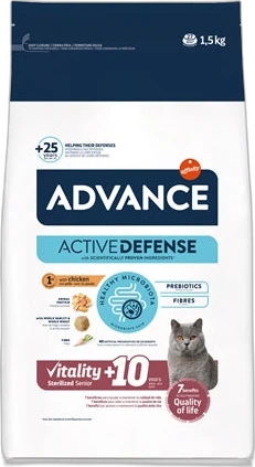 Advance Active Defense Kat Sterilized Senior 10+ 10 kg