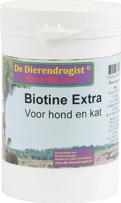 De Dierendrogist Supplementen Hond & Kat Biotine Extra 200 gram