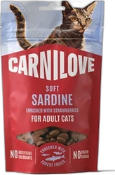Carnilove Kat Snacks Soft Sardine & Aardbei 50 gram Carnilove Kat Snacks Soft Sardine & Aardbei 50 gram