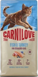 Carnilove Kat True Fresh Sterilised Vis & Kalkoen 6 kg