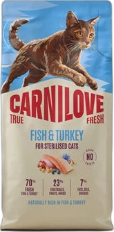 Carnilove Kat True Fresh Sterilised Vis & Kalkoen 6 kg
