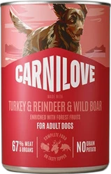 Carnilove Hond Natvoer Kalkoen, Rendier & Wild Zwijn 400 gram