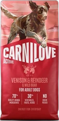 Carnilove Hond Active Adult Hert, Rendier & Wild Zwijn 12 kg